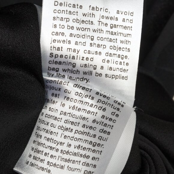 Gucci PF/15 Black Crepe Embellished Collared Sleeveless Blouse - Picture 11 of 11